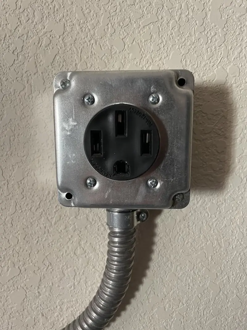 NEMA 14-50 outlet installed for Smart Home Electrical in Addis